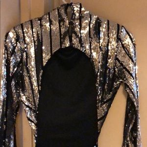 Fashion Nova open back Sequins Dress
